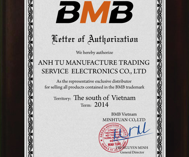 Certificate BMB Miền Nam 2014