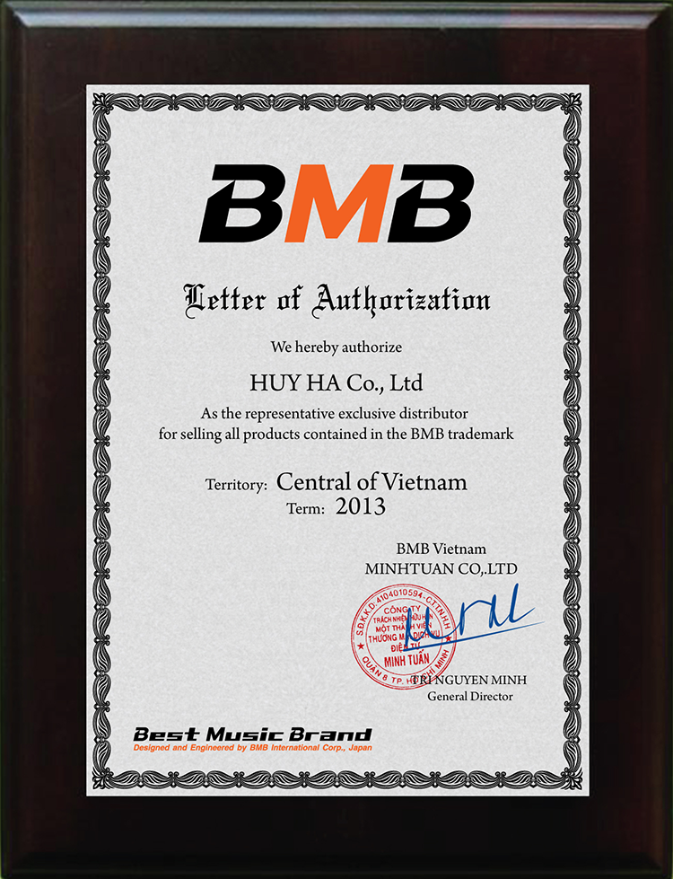 Certificate BMB Miền Trung 2013
