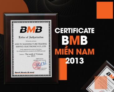 Certificate bmb miền nam 2013